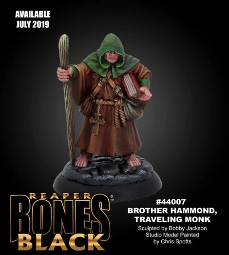 Reaper Miniatures Bones Black: Brother Hammond, Monk