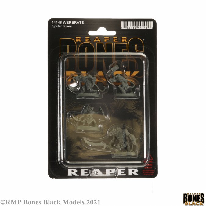 Reaper Bones Black: Wererats (4)