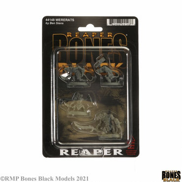 Reaper Bones Black: Wererats (4)