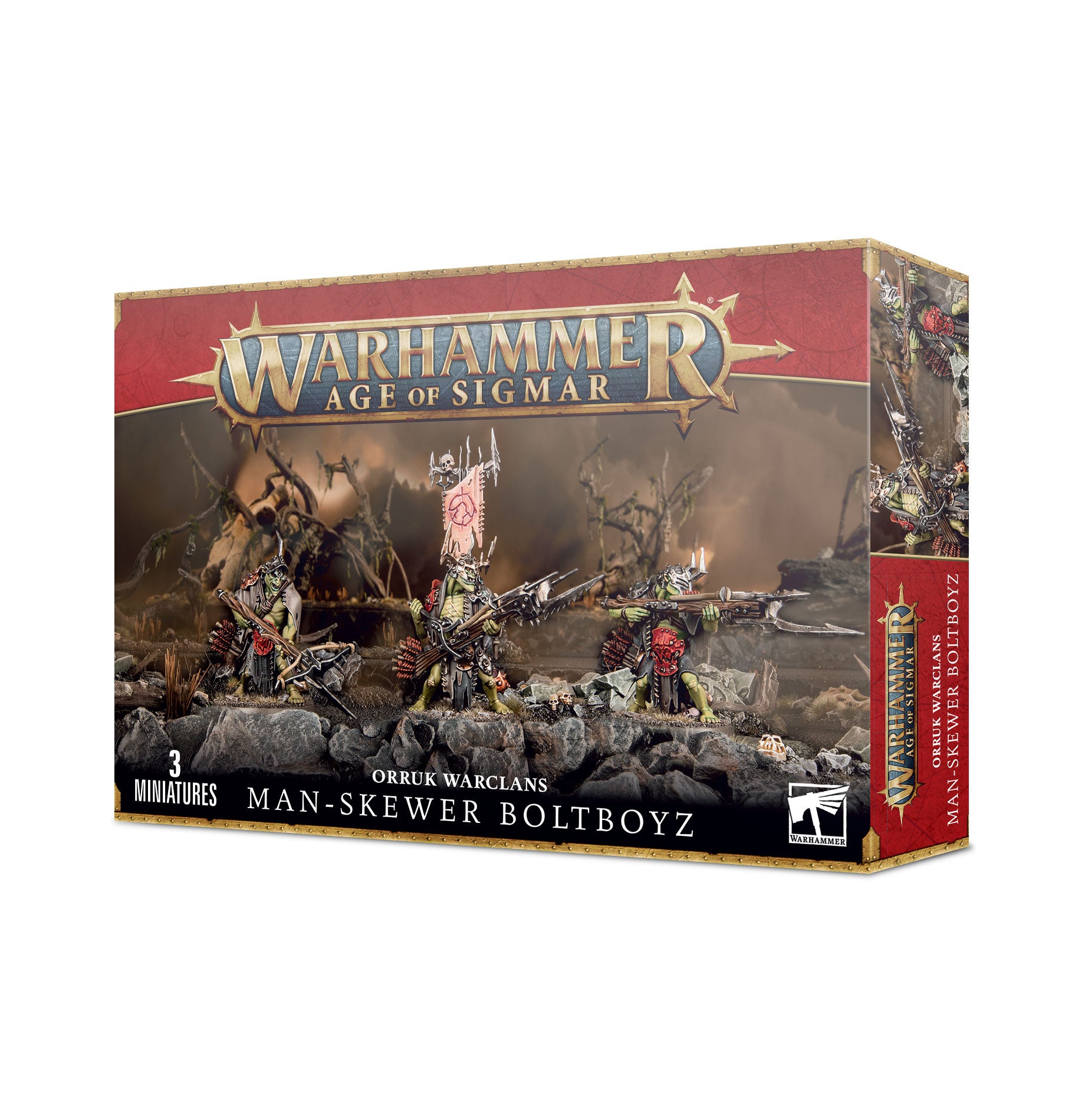 Warhammer Aged of Sigma: Orruk Warclans Man-Skewer Boltboyz