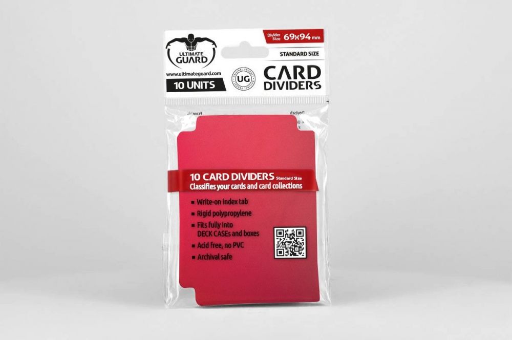 Ultimate Guard: Card Dividers Standard Size Red (10)