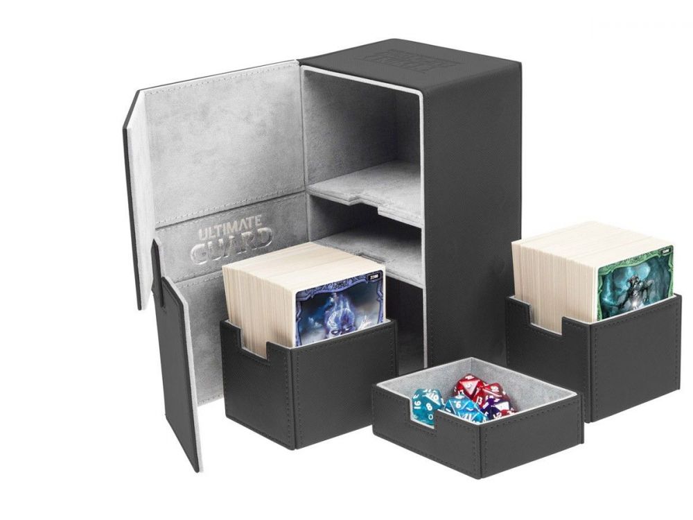 Ultimate Guard Twin Flip n Tray Deck Case 200+ Xeno Black
