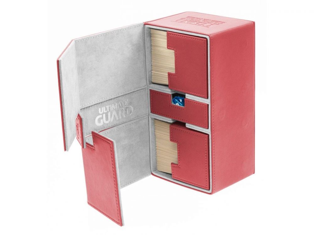 Ultimate Guard Twin Flip n Tray Deck Case 200+ Xeno Red