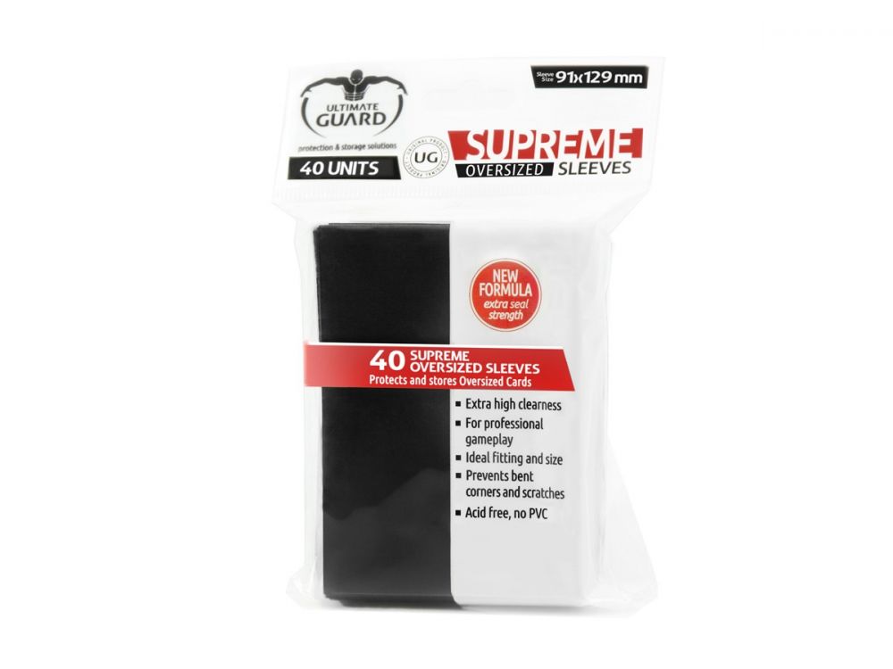 Ultimate Guard Supreme Sleeves Oversized  Black