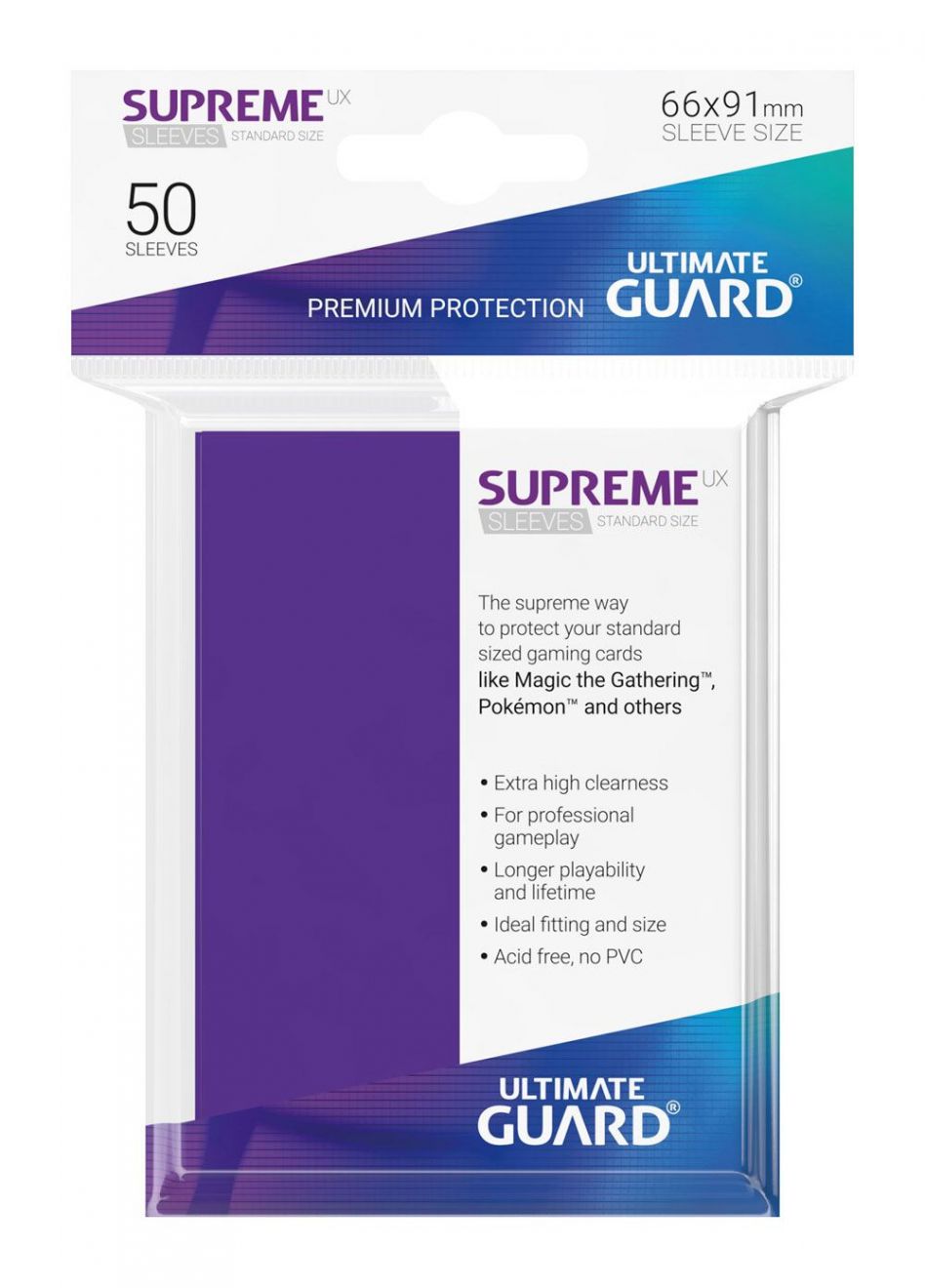 Ultimate Guard Supreme UX Sleeve  Purple 50 pk