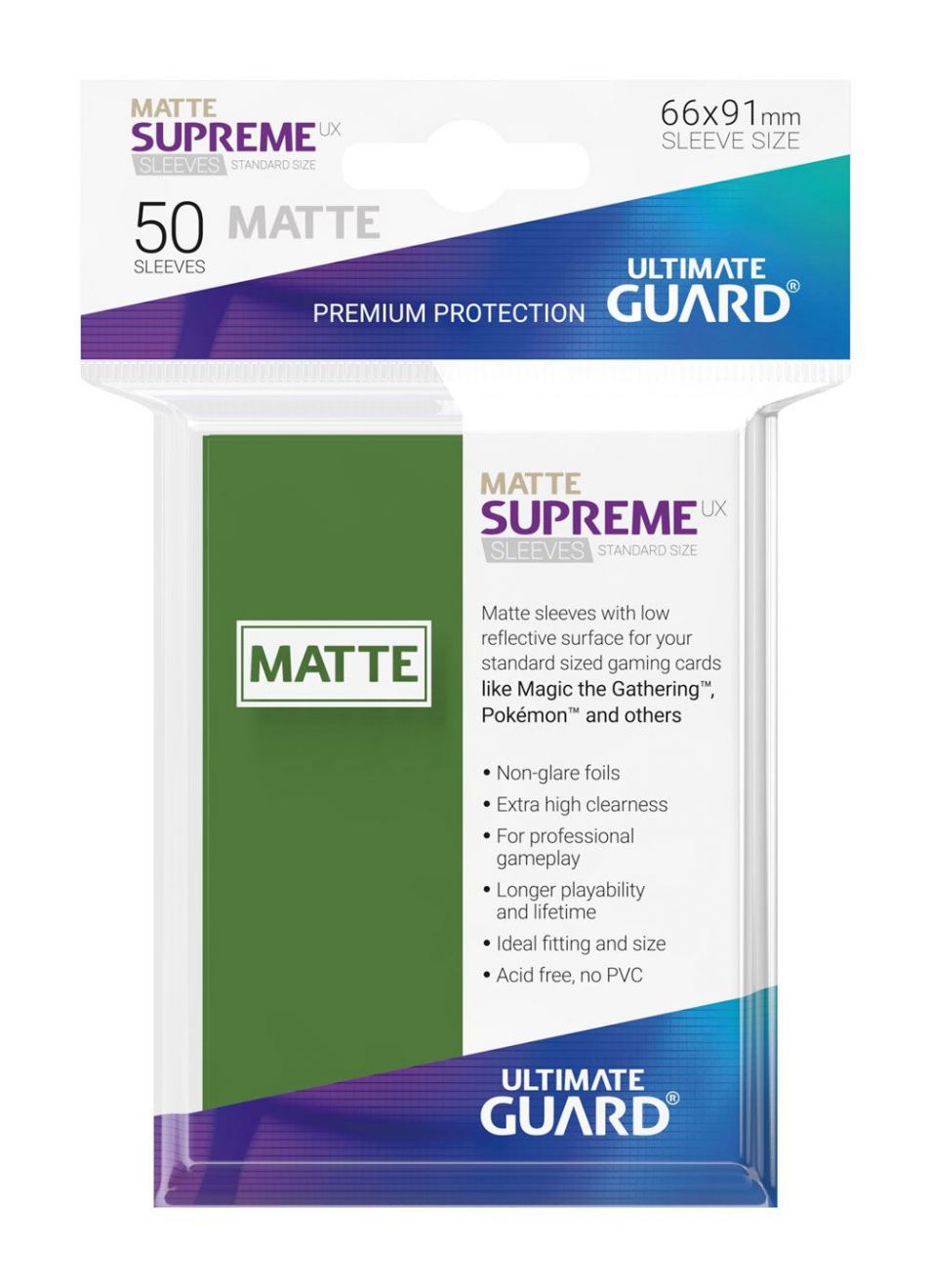 Ultimate Guard Sleeve Green Matte (50)