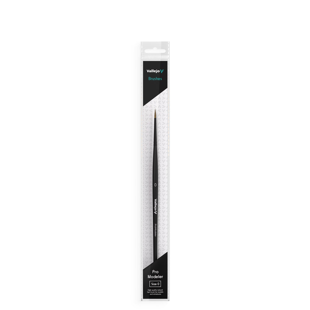 Vallejo: Brushes: Pro Modeler Natural Hair Round Brush No. 0