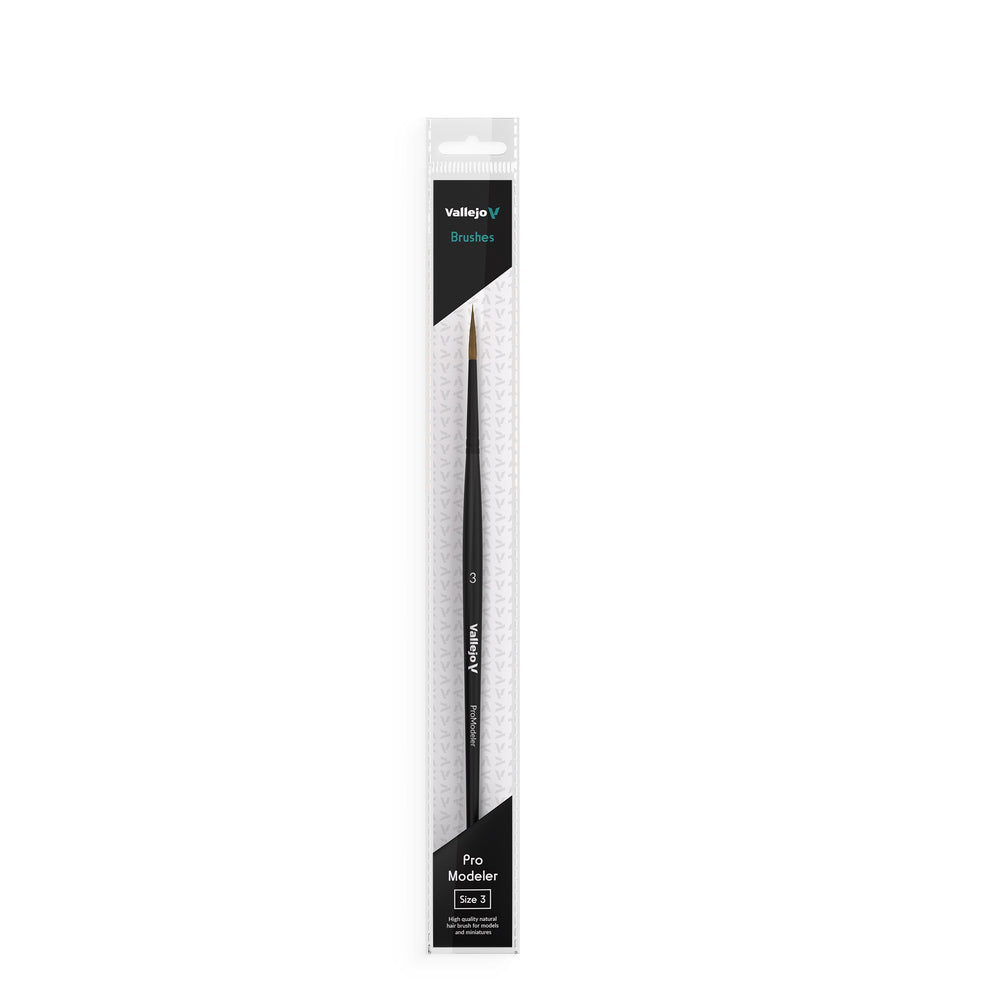 Vallejo: Brushes: Pro Modeler Natural Hair Round Brush No. 3