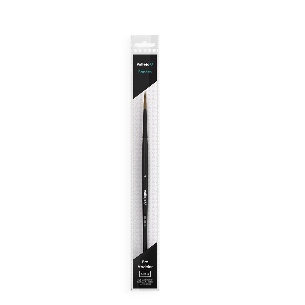 Vallejo: Brushes: Pro Modeler Natural Hair Round Brush No. 4