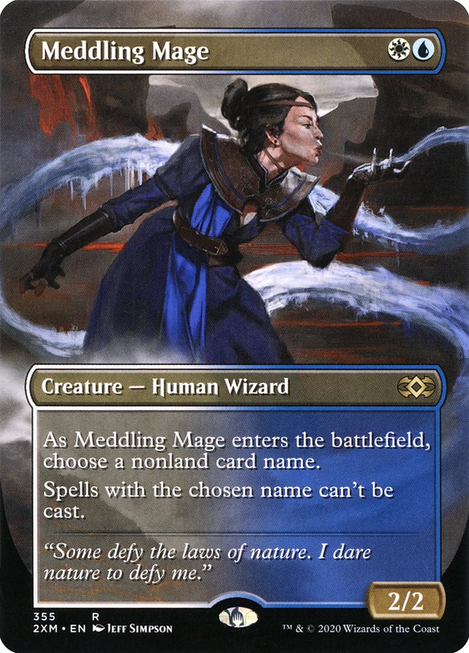 Meddling Mage (Borderless) [Double Masters]