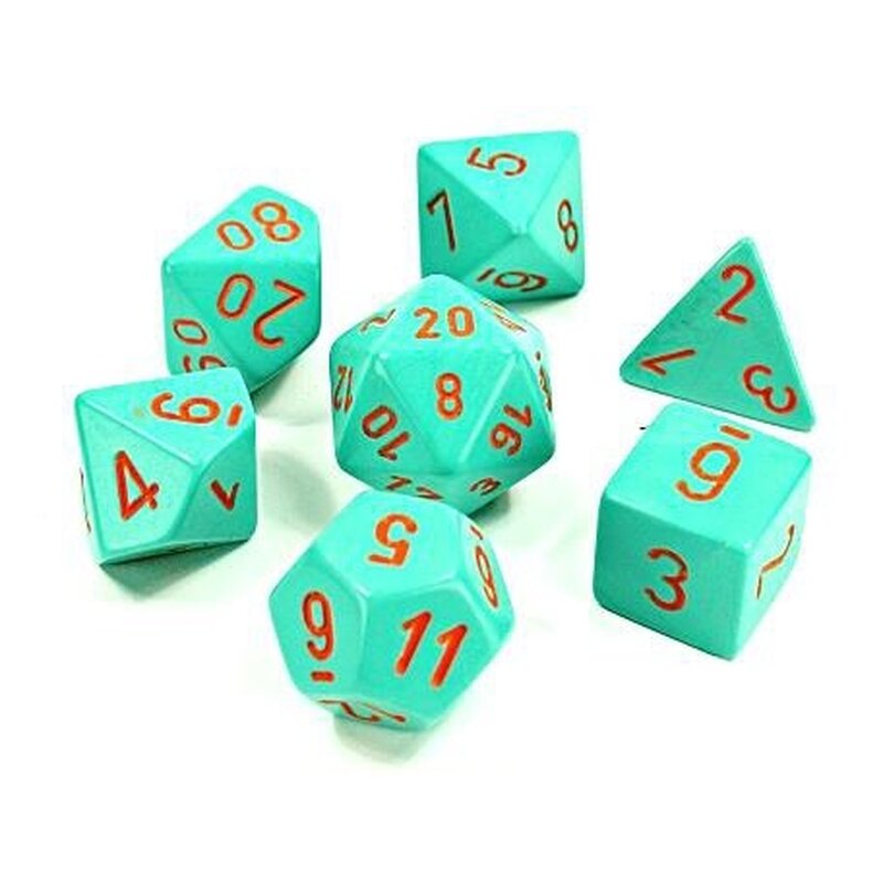 Chessex Heavy RPG Set Turq/Orange (7)