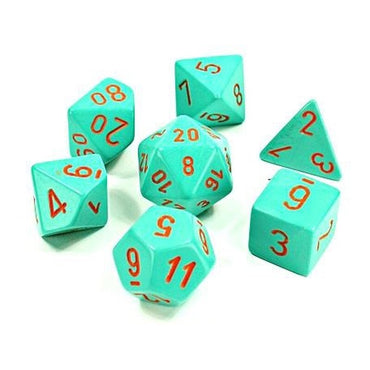 Chessex Heavy RPG Set Turq/Orange (7)