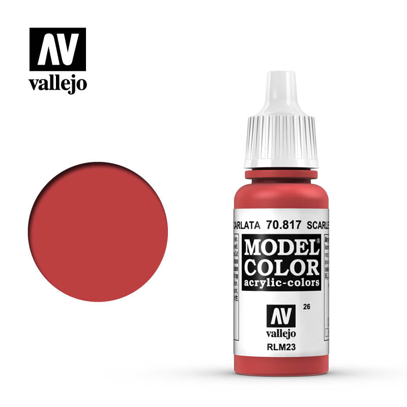 Vallejo Model Colour Scarlet 17ml (M026)