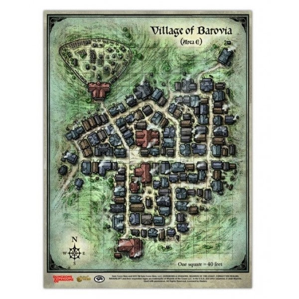 D&D Curse of Strahd Barovia Vinyl Map Set