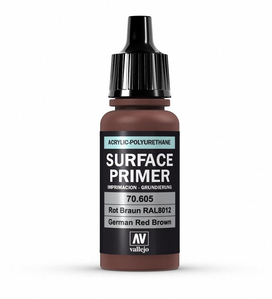 Vallejo: Surface Primer: German Red Brown 17ml