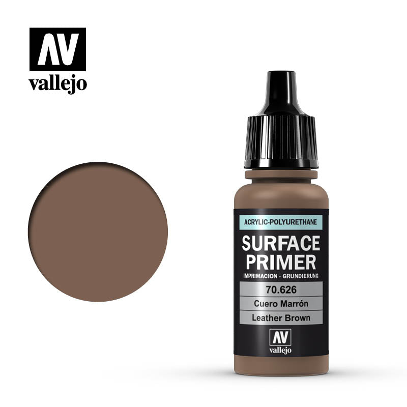 Vallejo: Surface Primer: Leather Brown 17ml