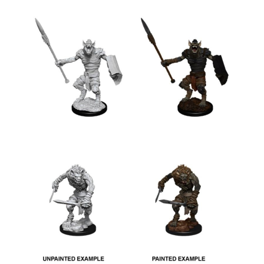 D&D Nolzurs Marvelous Unpainted Miniatures Gnoll & Gnoll Flesh Gnawer