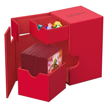 Ultimate Guard: Flip n Tray Deck Box 100+ XenoSkin Monocolor Red